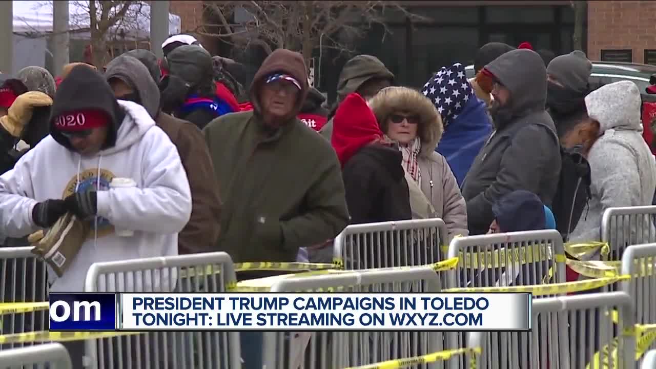 President Trump campaigns tonight in Toledo