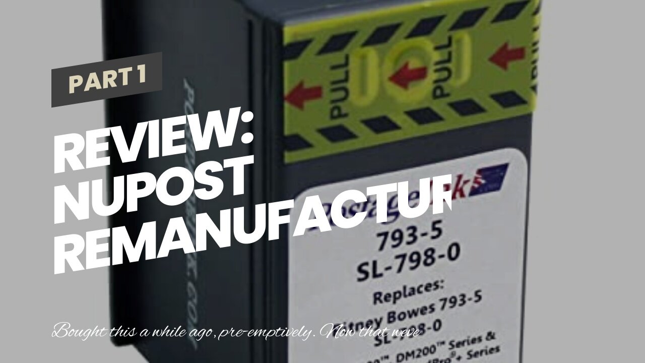 Review: NuPost Remanufactured Postage Meter Ink Cartridge Replacement for Pitney Bowes 797-0/79...
