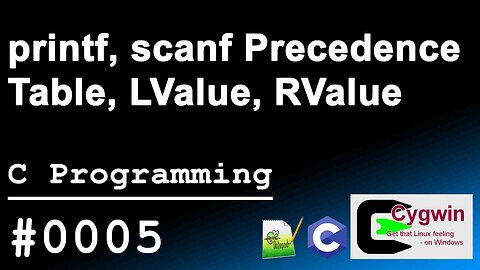 C programing｜0005｜printf scanf Precedence Table