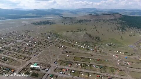 FLYING & OVER & MONGOLIA 4K UHD Relaxing Music Along With Beautiful Nature Videos 4K Video HD