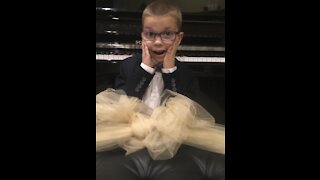 Gifted child plays Of the Fathers Love Begotten