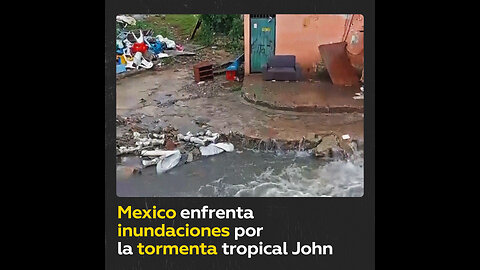 Tormenta tropical John causa estragos en Acapulco y Michoacán