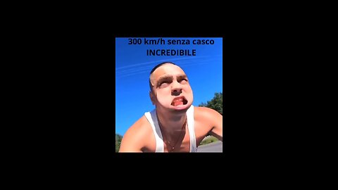 Riding a motorcycle without a helmet at a speed of 300 km/h