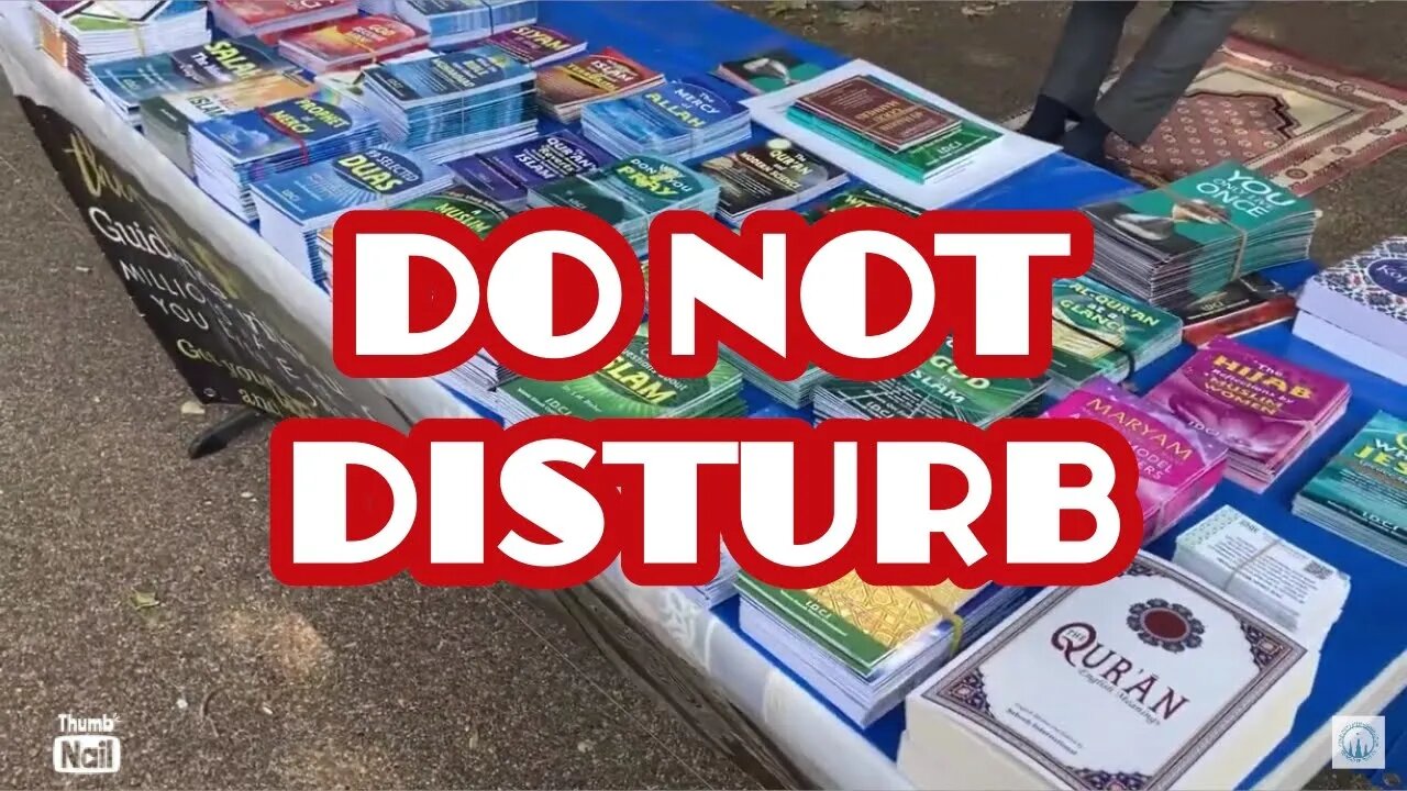 Christian preacher plays music to disturb the dawah stall coventry.