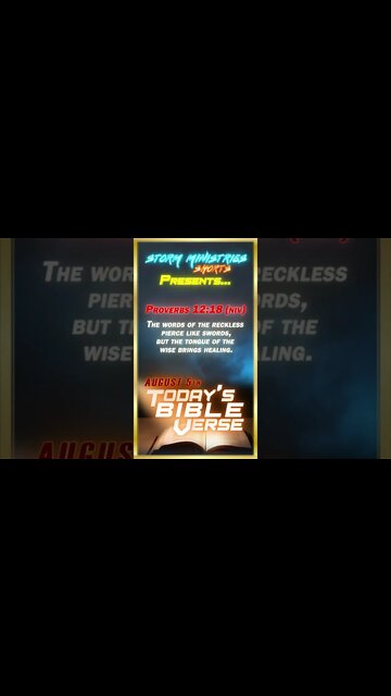 8.05.2022 | STORM MINISTRIES | #Shorts | Daily Bible Verse | PROVERBS 12:18 (NIV)