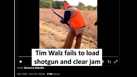 Tim Walz fumbles shotgun, doesn’t seem to know how to load it