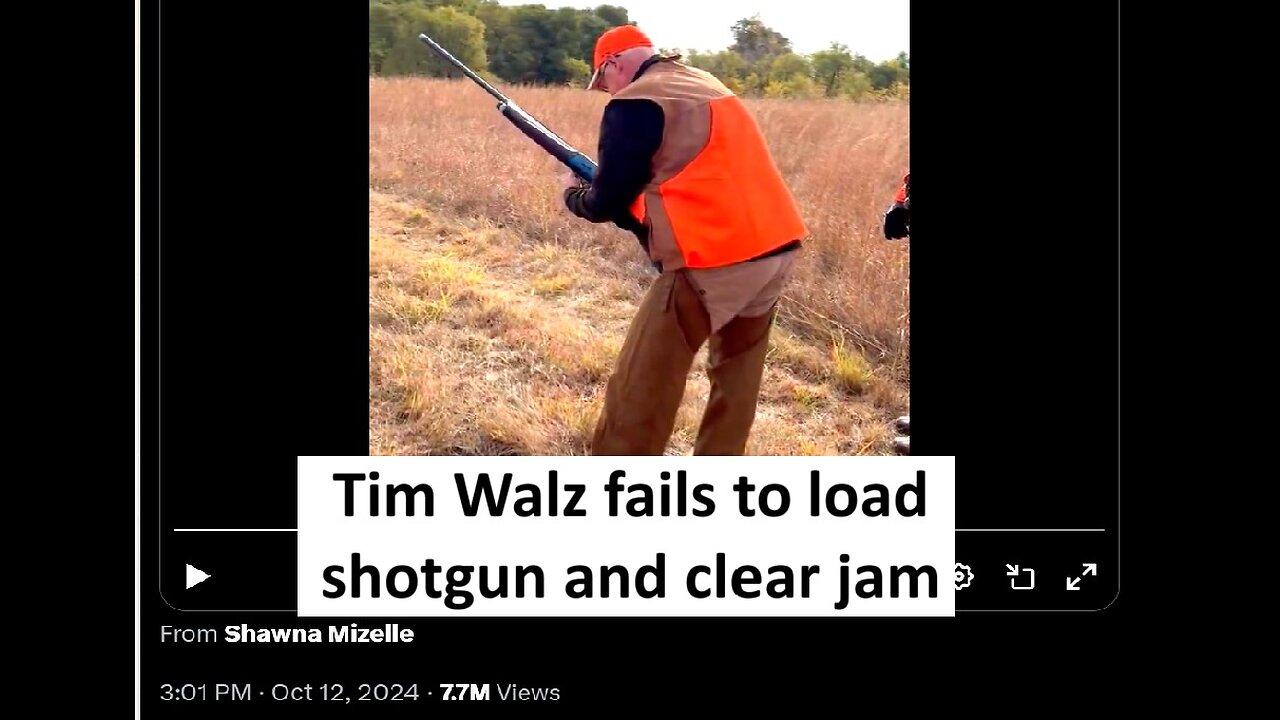 Tim Walz fumbles shotgun, doesn’t seem to know how to load it