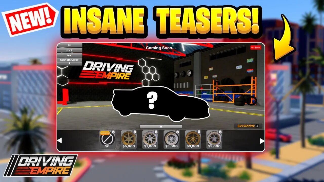 INSANE Game Changing TEASERS For ROBLOX Driving Empire!