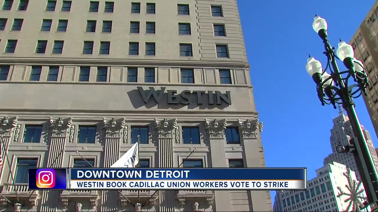 Westin Book Cadillac Detroit hotel workers vote to strike