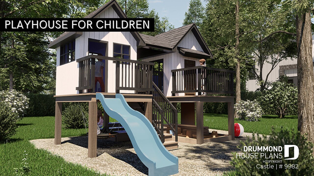 Scandinavian playhouse to build yourself (plan #9982)