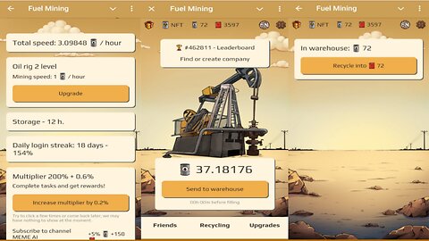 Fuel Mining | Start Mining Oil And Storing Oil | New Telegram Airdrop Bot