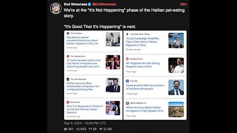 🚨democrat fake news Cover-up Exposed! Pres Trump's Springfield Ohio crime & pet eating Validated