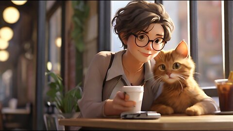 LOFI CAT AND GIRL RELAX MUSIC