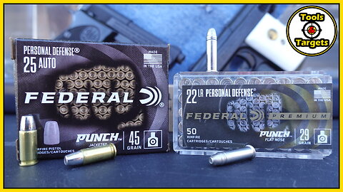 There Was NEVER Any Doubt!....25acp VS .22lr Federal Punch Self-Defense AMMO Ballistic Gel Test!
