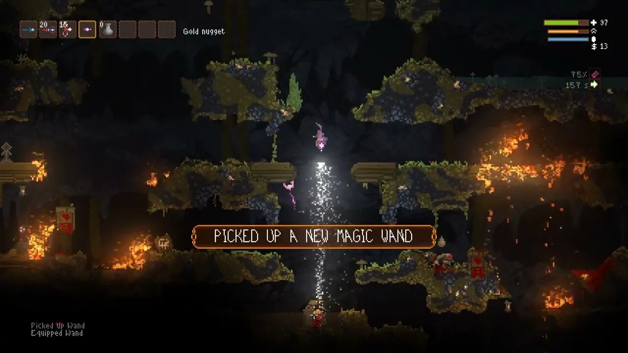 Noita [gaj] daily run for 2023AUGUST19. Acceleratium to frozen acid doom!