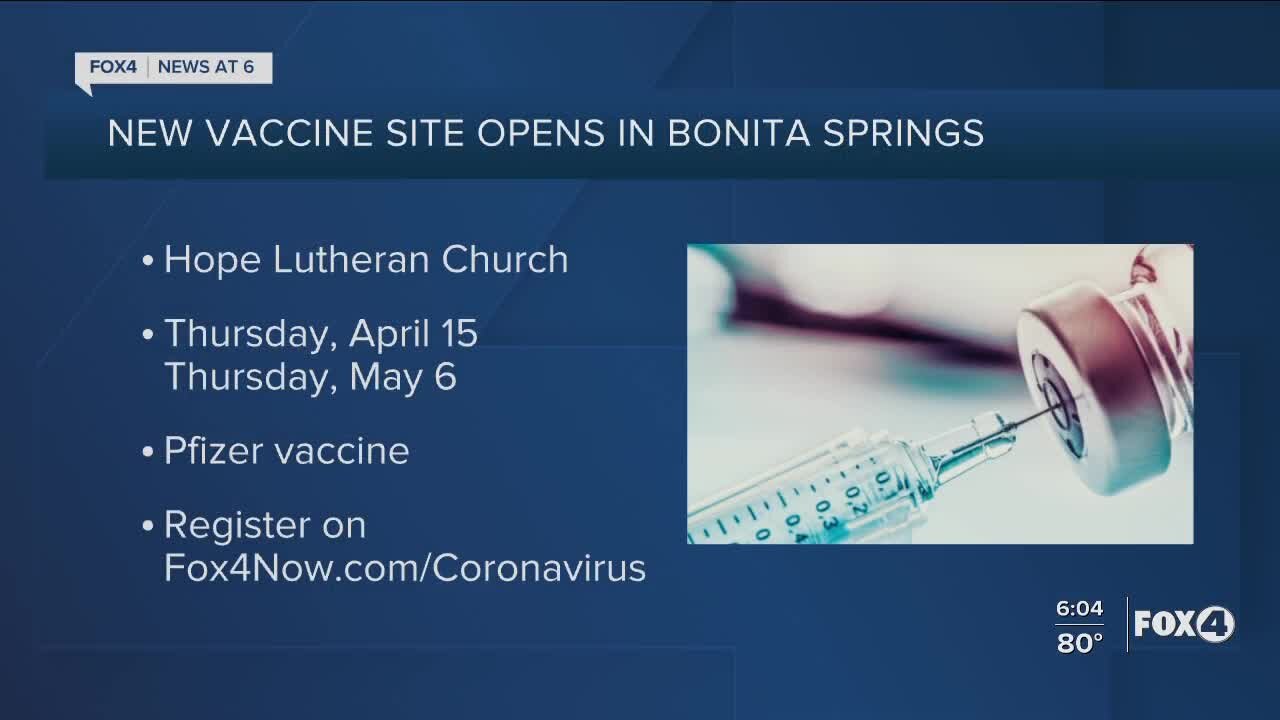New vaccine site opens in Bonita Springs