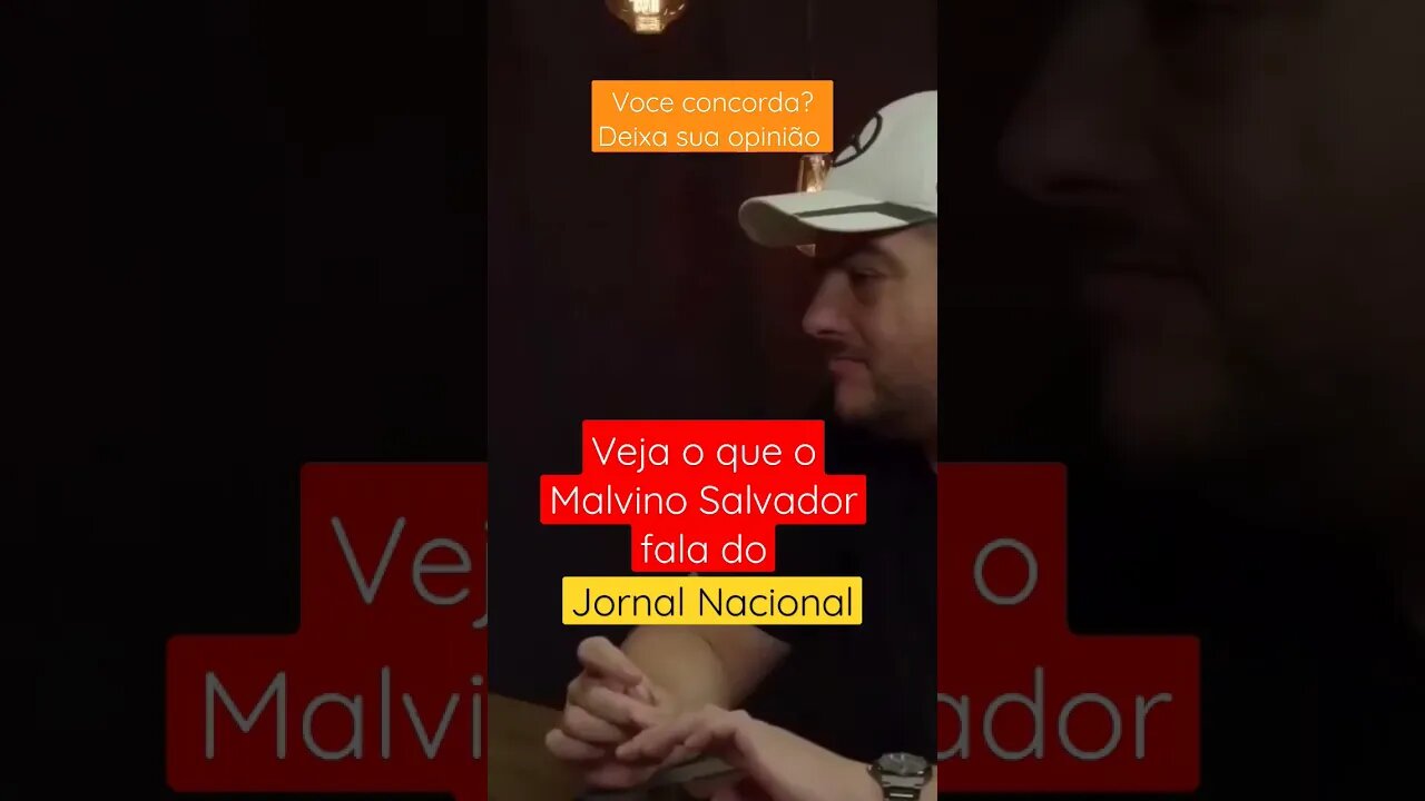 MALVINO SALVADOR Crítica a Postora do Jornal Nacional #globo #cortespodcast #shorts