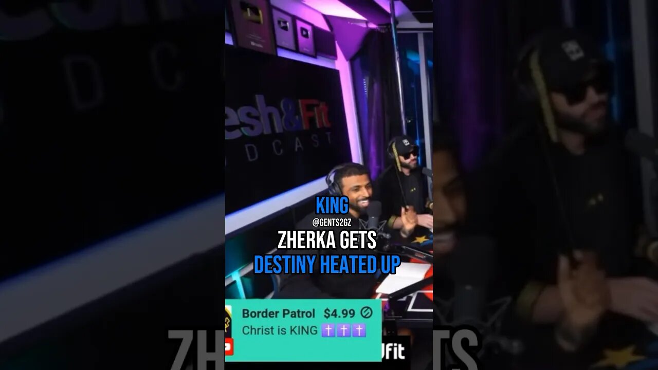 💥Zherka Gets DESTINY Heated up After Myron Said this 🤣@JonZherka @FreshFitMiami #shorts