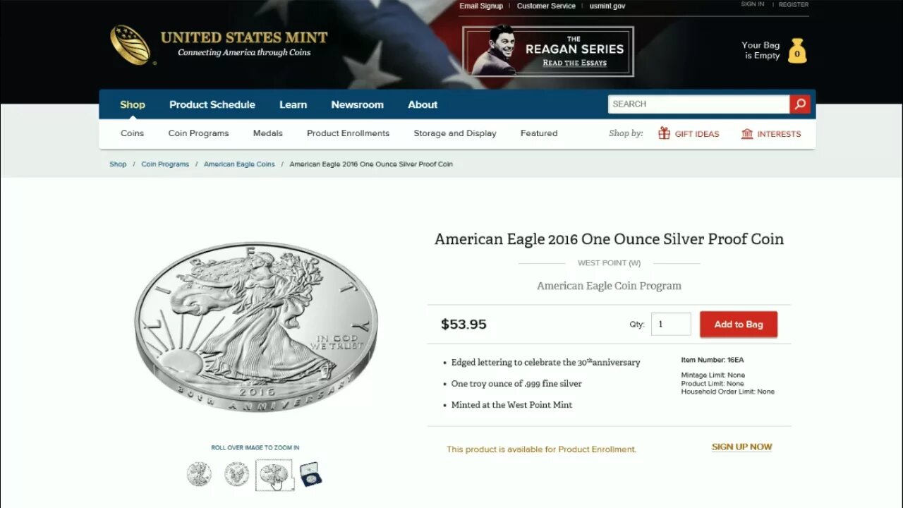 2016 Anniversary Proof Silver Eagle: BLAH!! BLAH!!! BLAH!!!