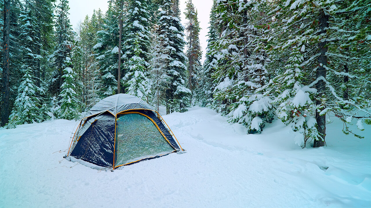 Winter Hot Tent Camping In Snow 15°F | Talking Version