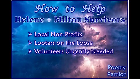 Ways We the People can Help Helene + Milton Survivors - Updated List of Local Non-Profits