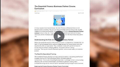 Mastering the Crucial Business Partner Course Curriculum