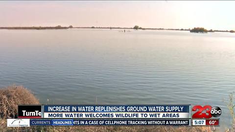 Increase in water replenishes groundwater supply