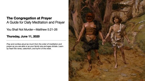 You Shall Not Murder - The Congregation at Prayer for June 11, 2020