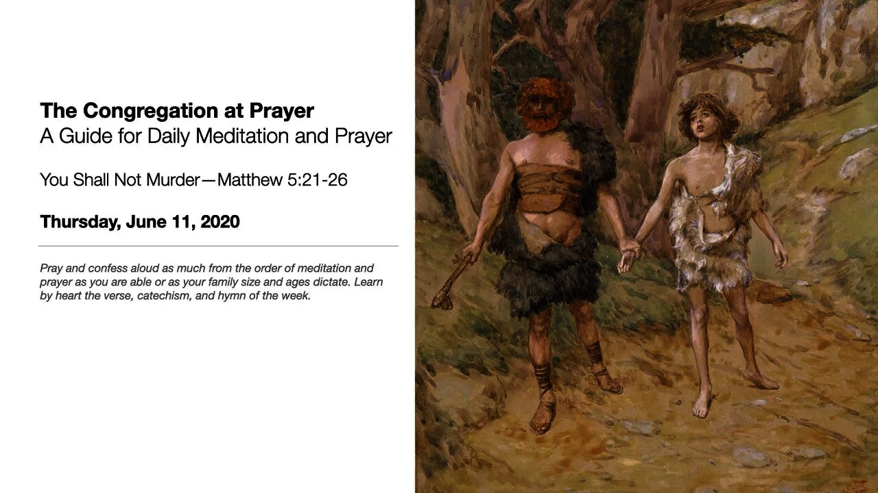 You Shall Not Murder - The Congregation at Prayer for June 11, 2020