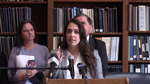 (RI) Sen. Jessica de la Cruz Press Conference Sponsoring S2219 - Closing Loophole Of Sexual Contact Of Minor By Authoritative Person - Consent Irrelevant