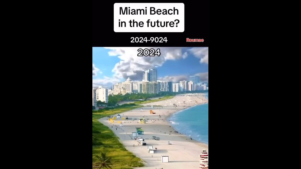 Look terrible future happens in Miami Beach global warming 🤯