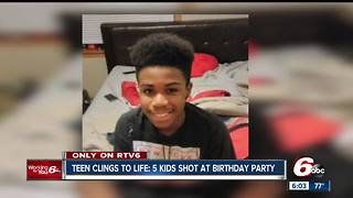 14-year-old clinging to life after being shot in the head at birthday party in Lawrence