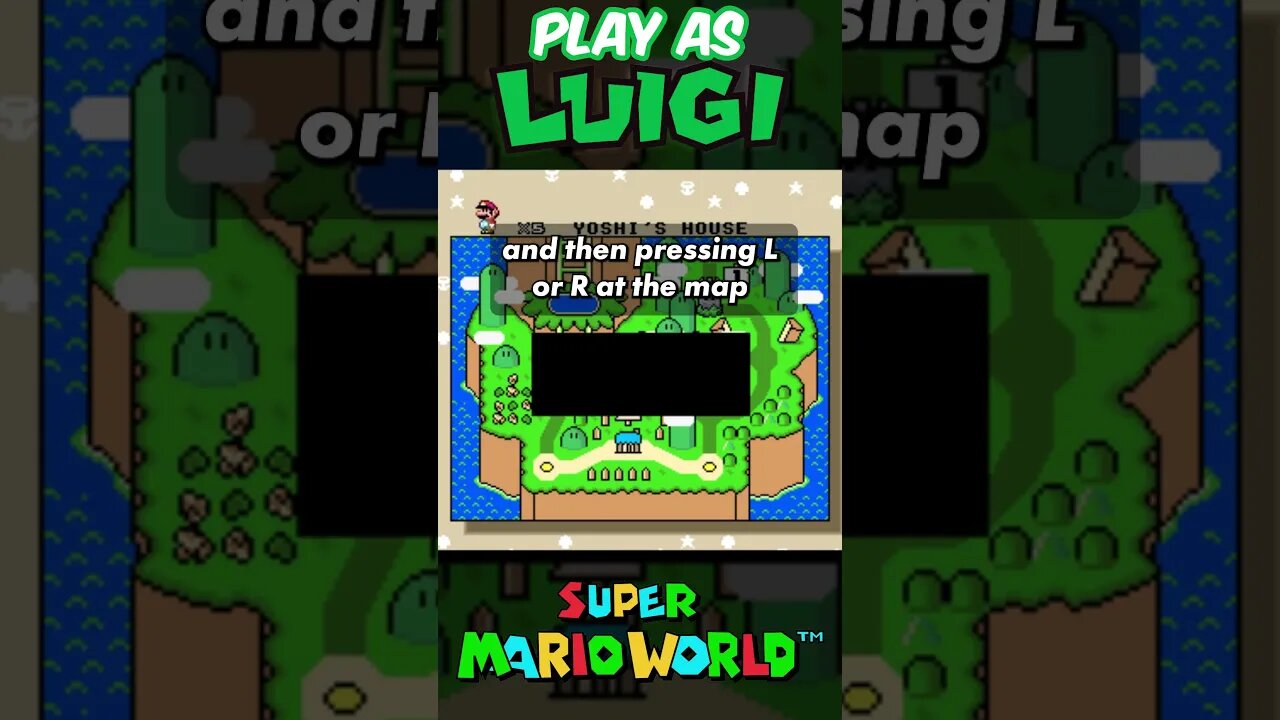 How to play as Luigi in Super Mario World on SNES