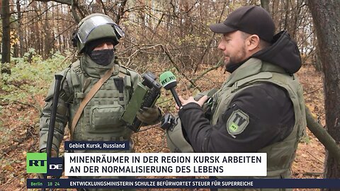 Exklusiv aus Gebiet Kursk: Minenräumer beseitigen Kampfmittel