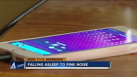 Falling asleep to "pink noise"