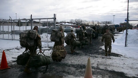 [B-Roll] Pa. National Guard troops depart Fort Indiantown Gap, headed to District of Columbia
