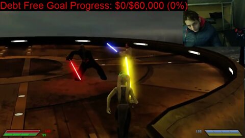 Obi Wan Kenobi VS Darth Plagueis In A Battle With Commentary In Star Wars Jedi Knight Jedi Academy