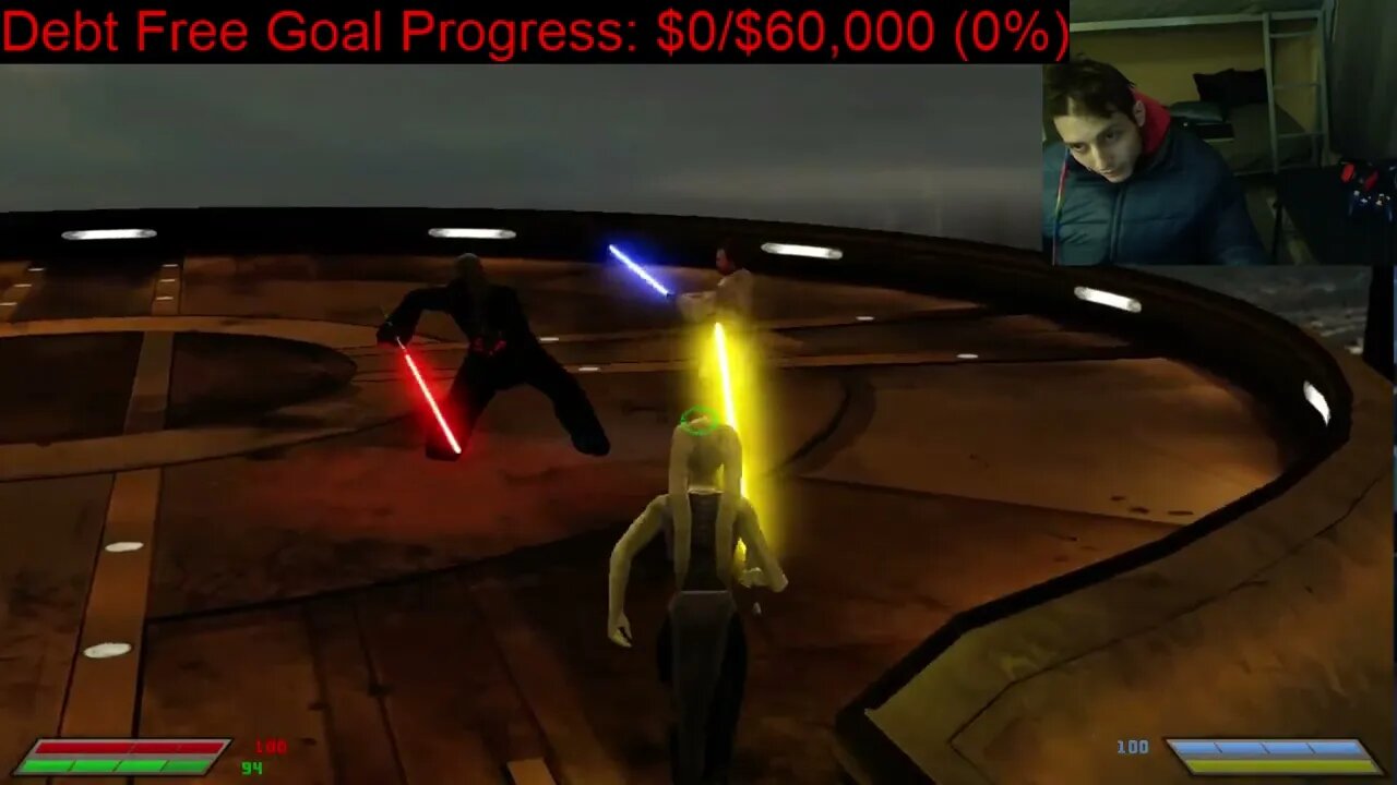 Obi Wan Kenobi VS Darth Plagueis In A Battle With Commentary In Star Wars Jedi Knight Jedi Academy