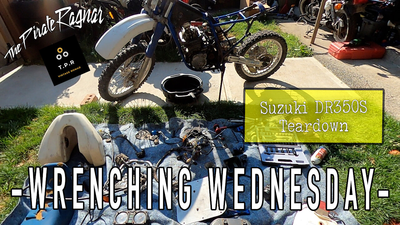 Nearly complete Suzuki DR350 TEARDOWN & CB450SC NIGHTHAWK wiring FIX -Wrenching Wednesday Episode 19