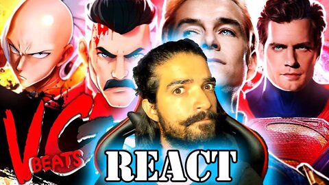 YERIK REACT - Eu sou Invencível 2 (Capitão Pátria, Omni-Man, Saitama e Superman) | VGBeats