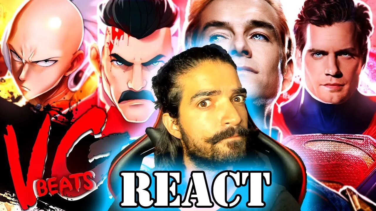 YERIK REACT - Eu sou Invencível 2 (Capitão Pátria, Omni-Man, Saitama e Superman) | VGBeats
