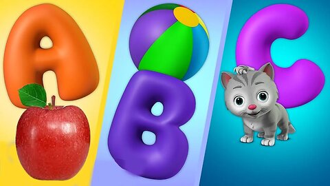 A for Apple | Alphabet ABC Songs | Phonics Song - 3D ABC Songs & Rhymes for Children