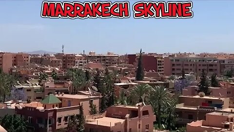 MARRAKECH SKYLINE FROM HOTEL ROOF.