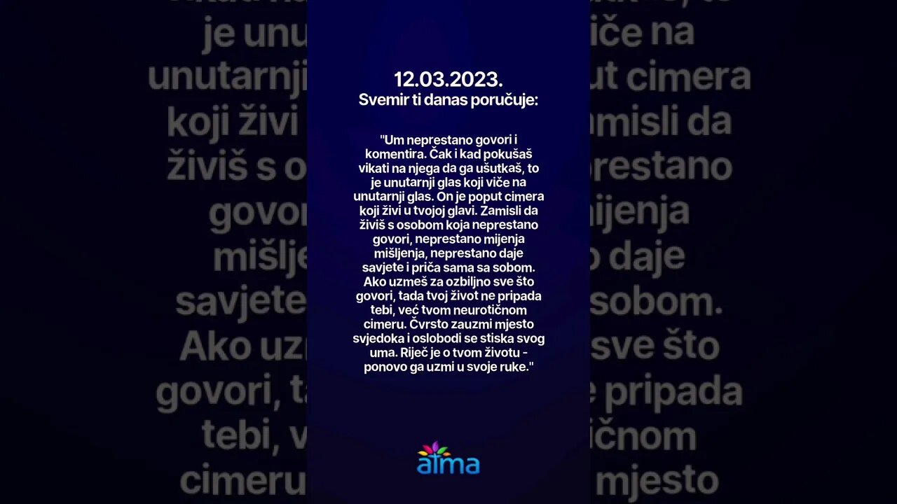 Poruka Svemira 12.03.2023. 💙