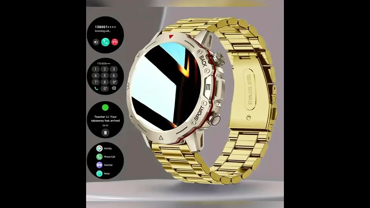 Smart Watch For Men With Wireless Call, Full Touch Screen Smartwatch Fitness Tracker