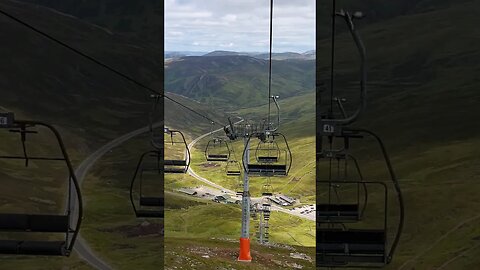 Glenshee Ski Centre Chairlift going down Scotland