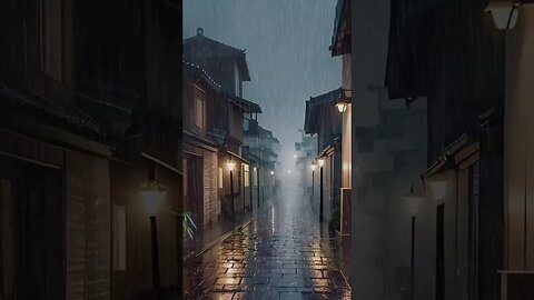 震撼、最佳街道下雨雨声睡眠音乐催眠曲，冥想睡眠、学习放松治愈失眠#shorts #short #rain #rainsounds #meditation #relax #sleep