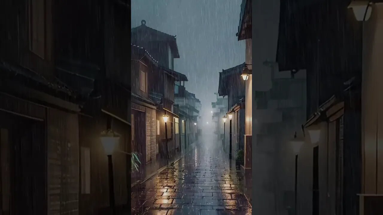 震撼、最佳街道下雨雨声睡眠音乐催眠曲，冥想睡眠、学习放松治愈失眠#shorts #short #rain #rainsounds #meditation #relax #sleep