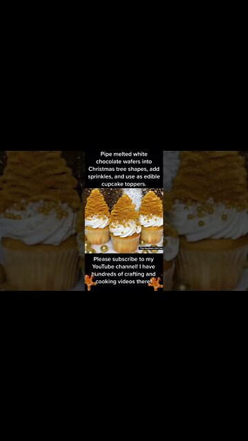 Edible Christmas Cupcake Toppers #shorts