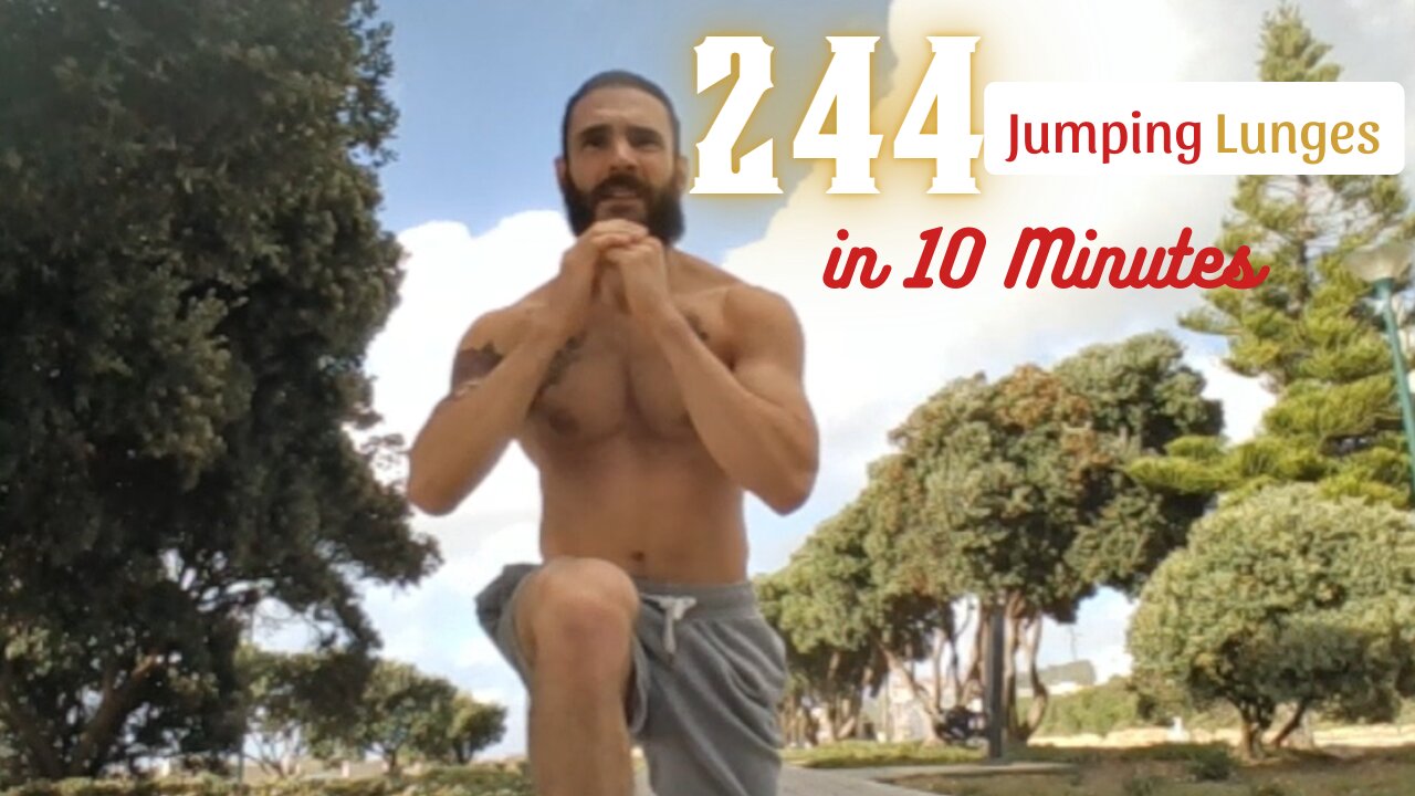 244 Jumping Lunges in 10 Minutes | Even When You Don't Feel Like It DO IT
